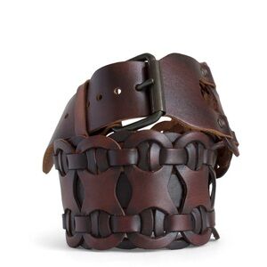 Elegant Brown Leather Belt